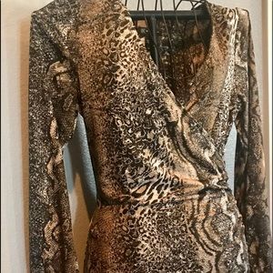 Like new python print long sleeve dress